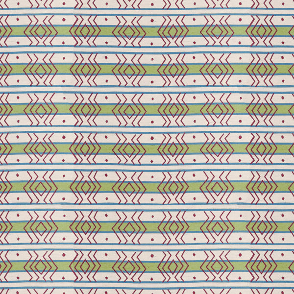 Azteca Stripe Leaf Fabric
