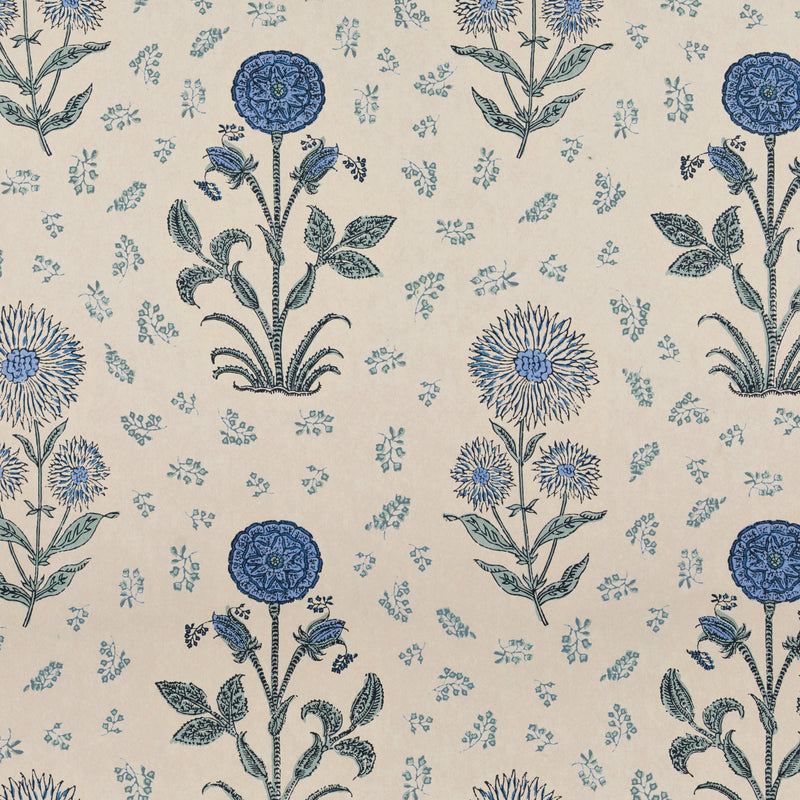 Magda Blue Wide-Width Wallpaper