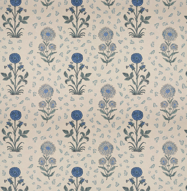 Magda Blue Wide-Width Wallpaper