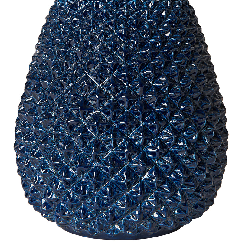 Indigo Pineapple Ceramic Lamp Base