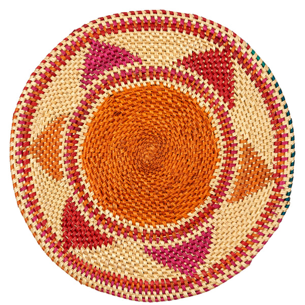 Pink and Orange Ghanaian Woven Table Mat