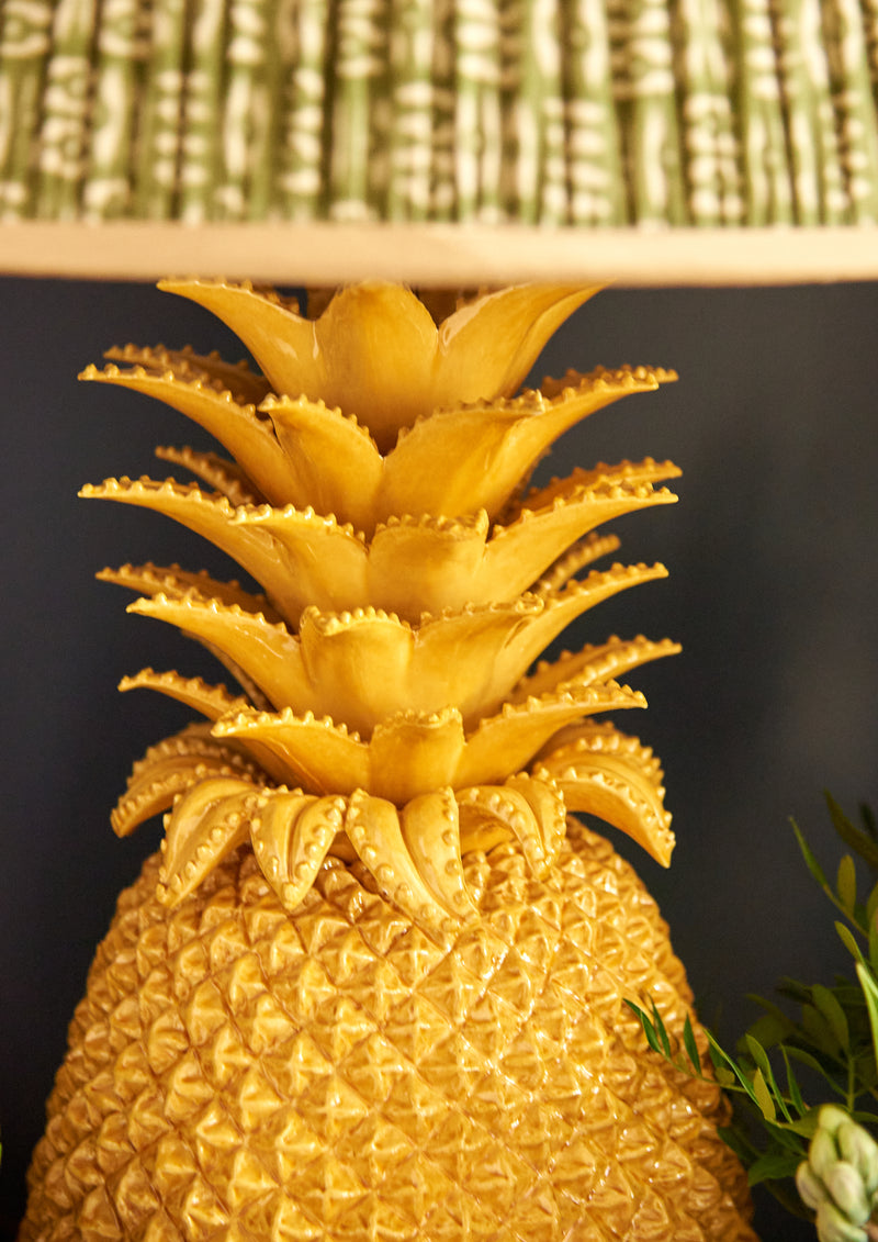 Mustard Pineapple Ceramic Lamp Base