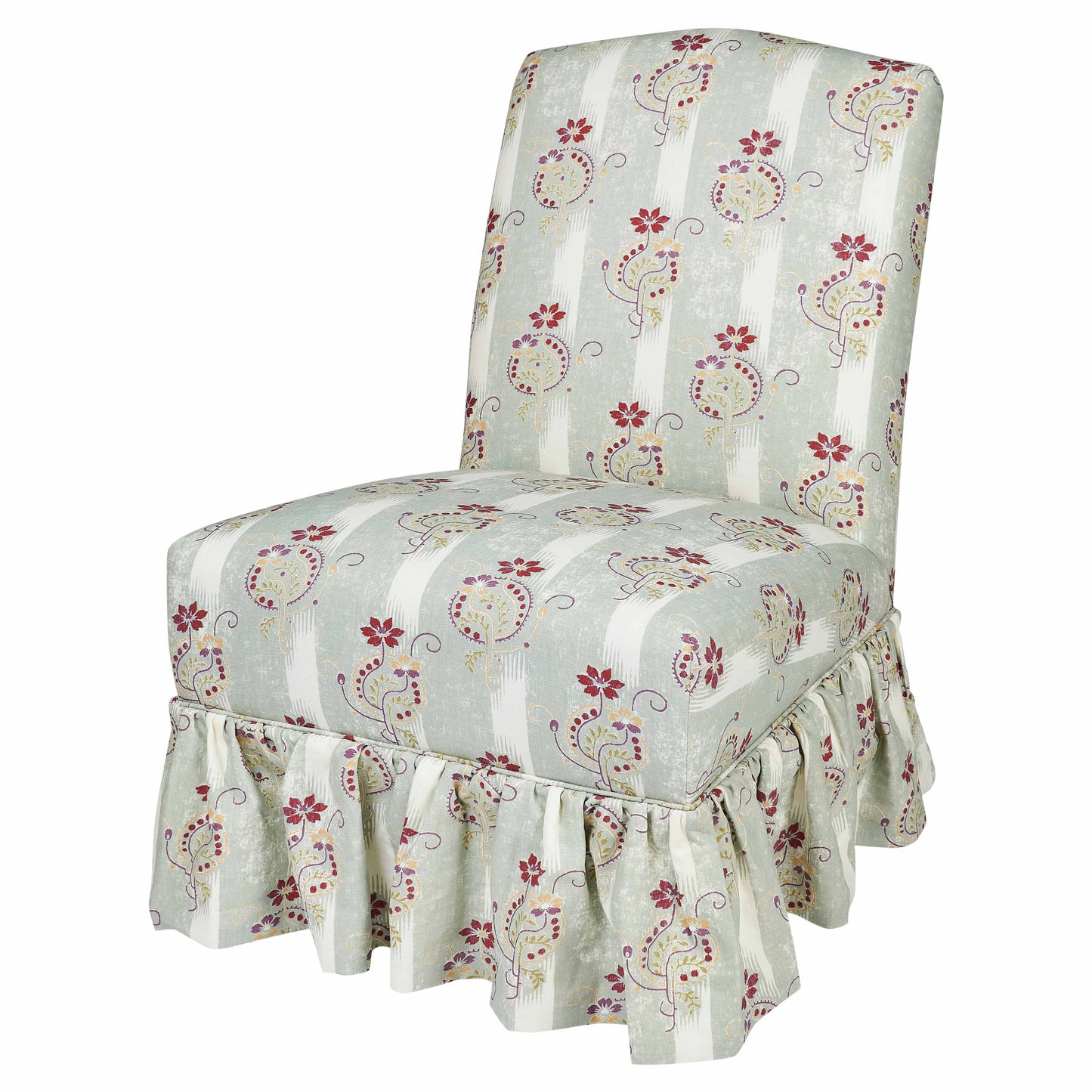 Slipper Chair with Loose Pleated Skirt Made to Order