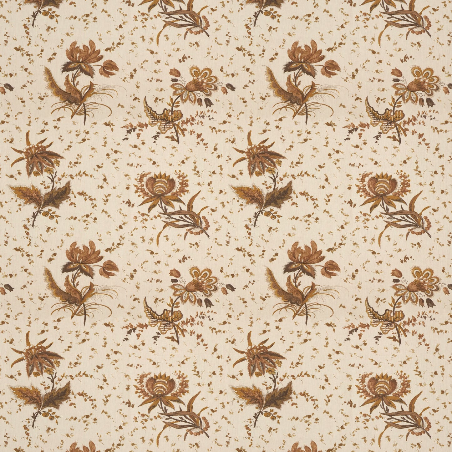 Thistle Flower Cinnamon Fabric