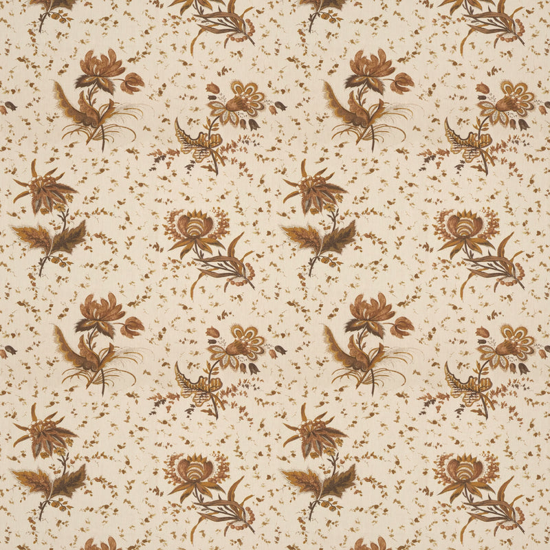 Thistle Flower Cinnamon Fabric