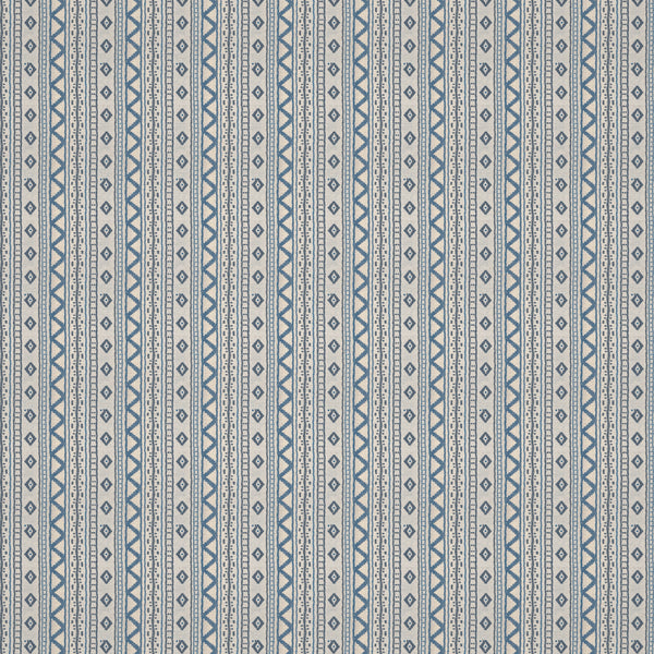 Andean Vertical Stripe Blue Fabric