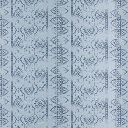 Diamond Border Stripe Blue Fabric