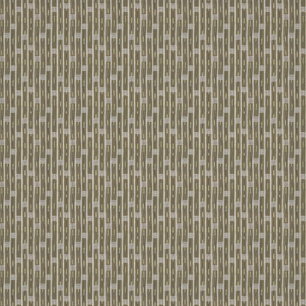 Inca Vertical Stripe Olive/Brown Fabric