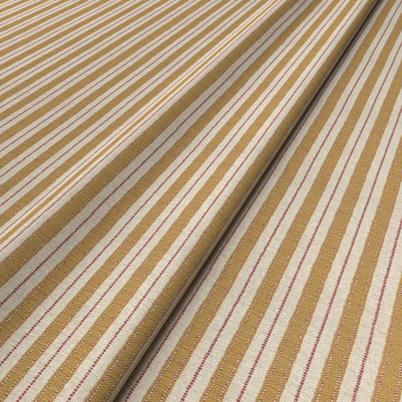 Sketched Stripe Gold Fabric