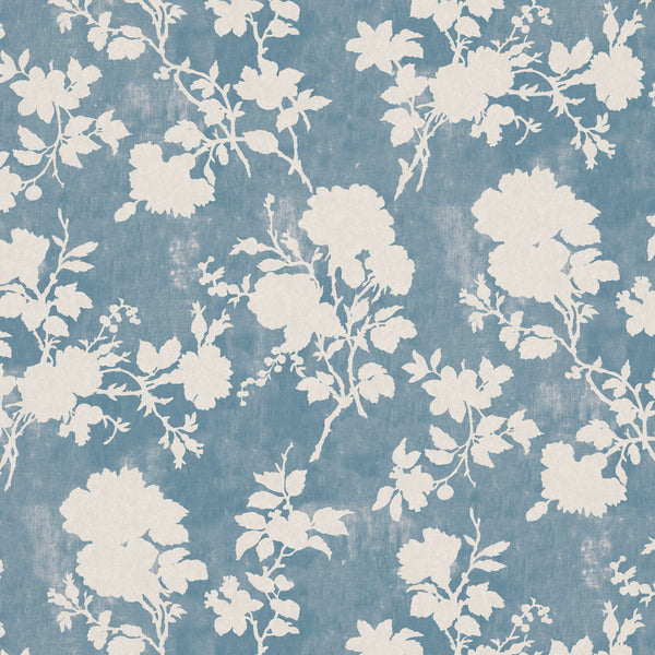 Flowerberry Blue Wallpaper Roll