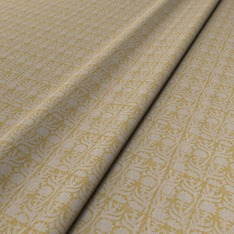 Ashok Yellow on Natural Fabric