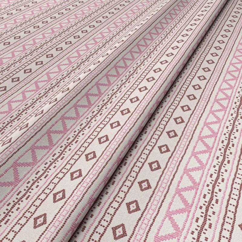Andean Vertical Stripe Pink Fabric
