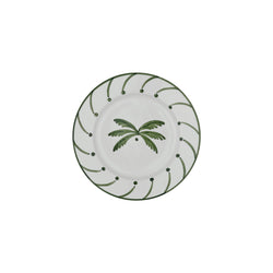 Green Palm Tree Ceramic Medium Plate