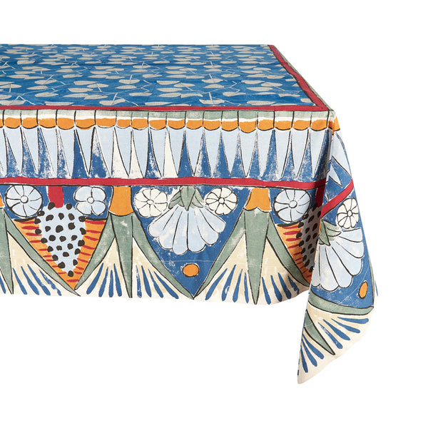 Faiza Tablecloth with Screen Printed Border