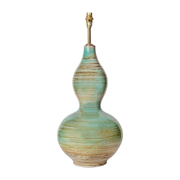 Penny-Morrison-Aqua-Double-Gourd-Ceramic-Lamp-Base-Quirky-Unique-Colourful-Hand-Painted