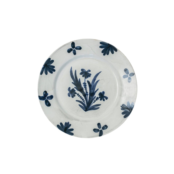 Blue Summer Flower Ceramic Large Plate