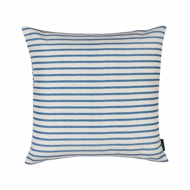 Harriet Stripe Performance/Outdoor Blue Square Cushion