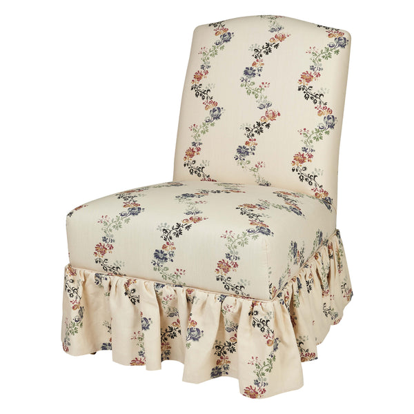 Slipper Chair with Loose Pleated Skirt Made to Order