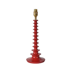 Red Tiered Lacquer Wooden Lamp Base