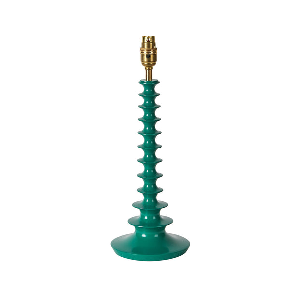 Green Tiered Lacquer Wooden Lamp Base