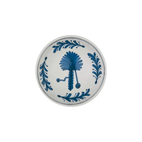 Blue Palm Tree Ceramic Pudding Bowl
